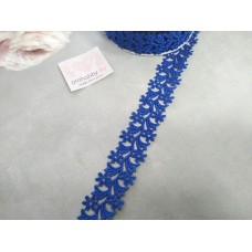 Лента фигурная "Ромашки", 25 мм , цвет синий